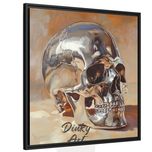 Hand-Painted Skull Oil on Canvas - Original Reproduction masterpiece