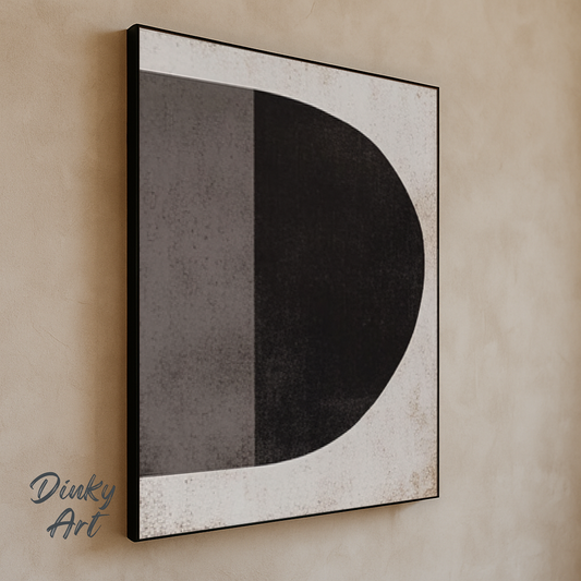 Minimalist Grey Black and White Tones Hand-Painted Art | Custom Sizes | Commission Available