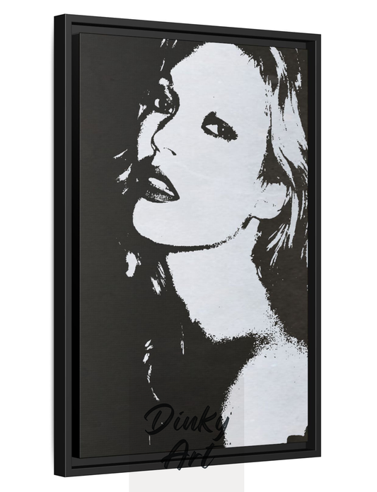 ภาพวาดป๊อปอาร์ต Kate Moss สีน้ำมันบนผ้าใบ | Dinky Art Studio