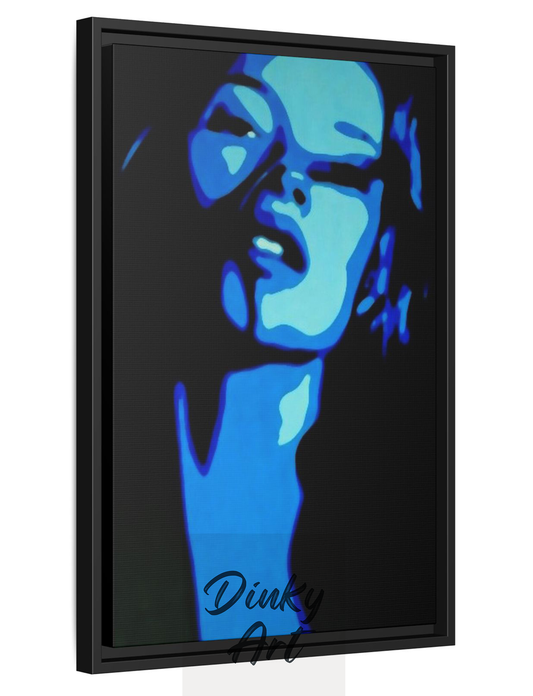 ภาพวาดป๊อปอาร์ต Kate Moss สีน้ำมันบนผ้าใบ | Dinky Art Studio