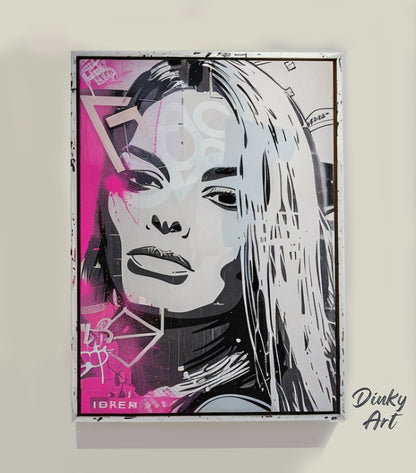 Modern Portrait Street Art Wall Decor I