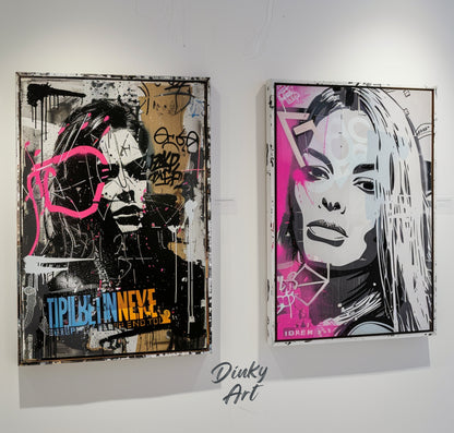Modern Portrait Street Art Wall Decor I