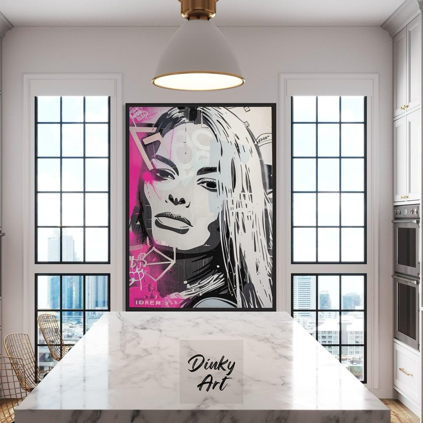 Modern Portrait Street Art Wall Decor I
