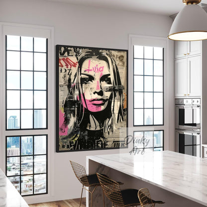 Modern Portrait Street Art Wall Decor II