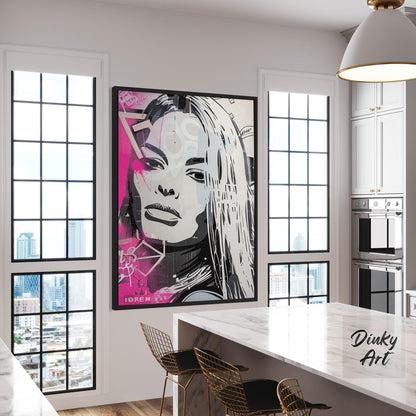Modern Portrait Street Art Wall Decor I