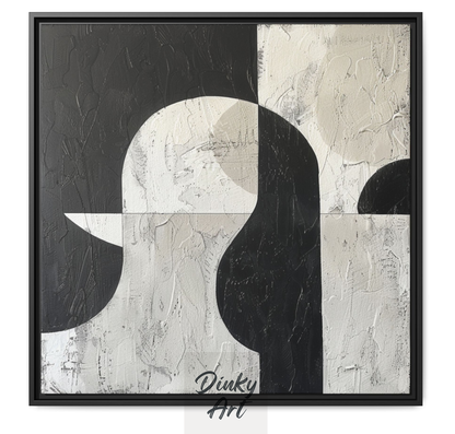 Modern Neutral Abstract Painting | วาดมือสีน้ำมันบนผ้าใบ | Dinky Art