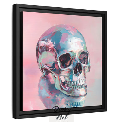 Hand-Painted Skull Oil on Canvas - Original Reproduction masterpiece