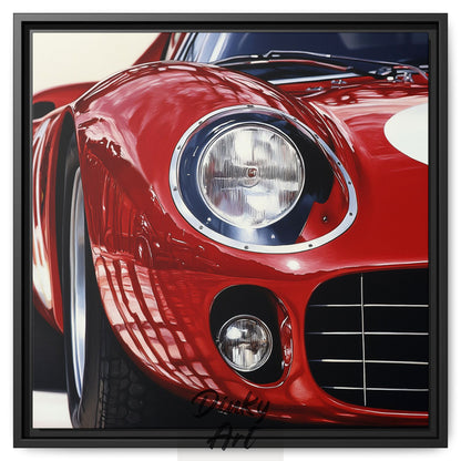 Shop “Red Velocity” – a dynamic red sports car artwork full of shine and motion. Available as hand-painted oil on canvas or fine art print at Dinky Art.