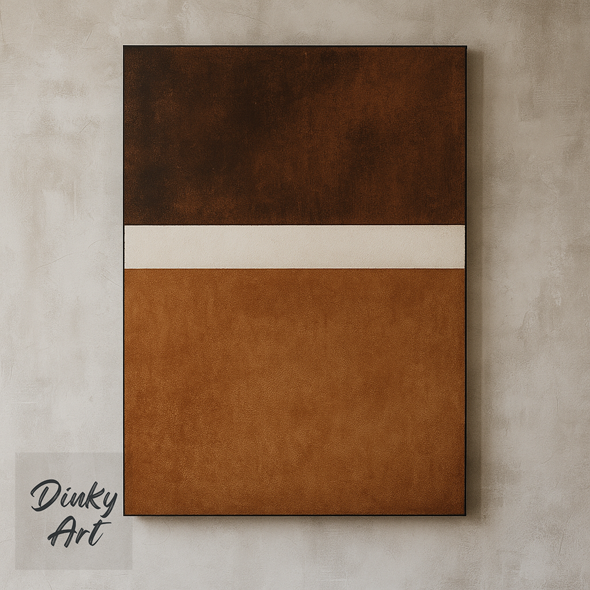 Minimalist Brown Tone Hand-Painted Art | Custom Sizes | Commission Available