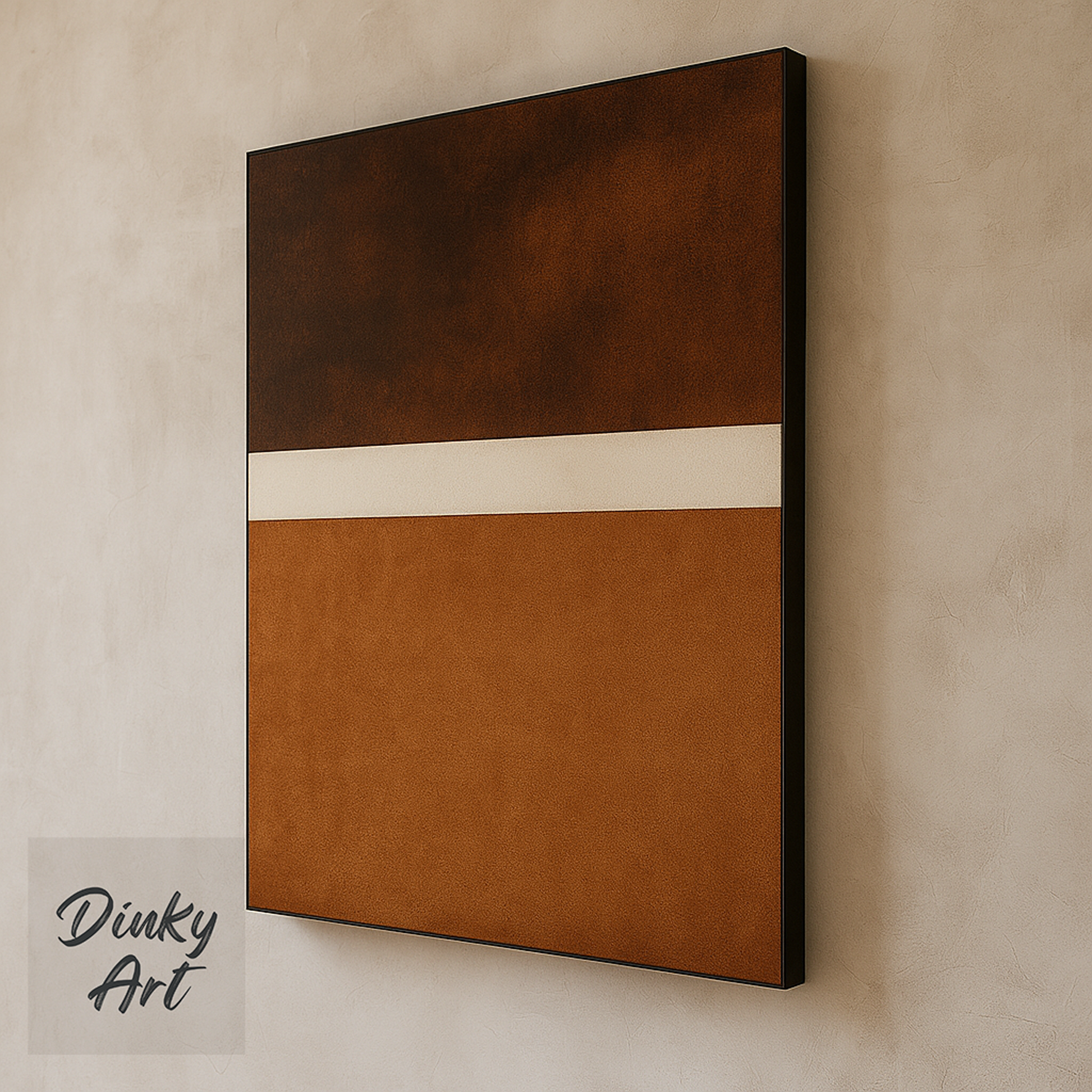 Minimalist Brown Tone Hand-Painted Art | Custom Sizes | Commission Available