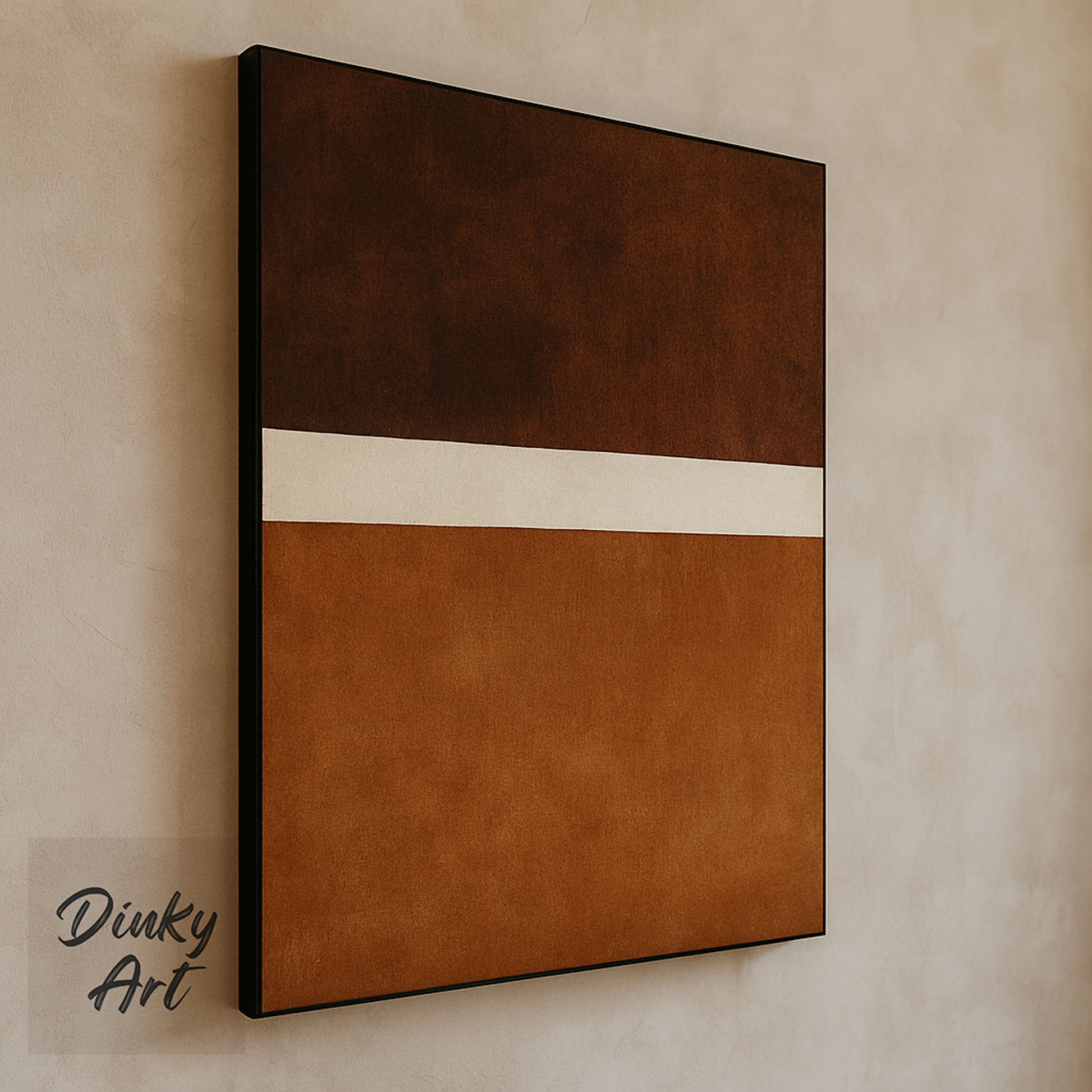 Minimalist Brown Tone Hand-Painted Art | Custom Sizes | Commission Available