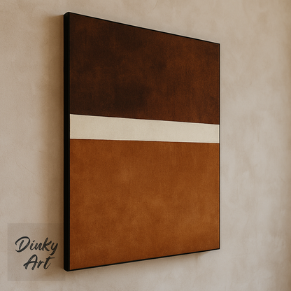 Minimalist Brown Tone Hand-Painted Art | Custom Sizes | Commission Available