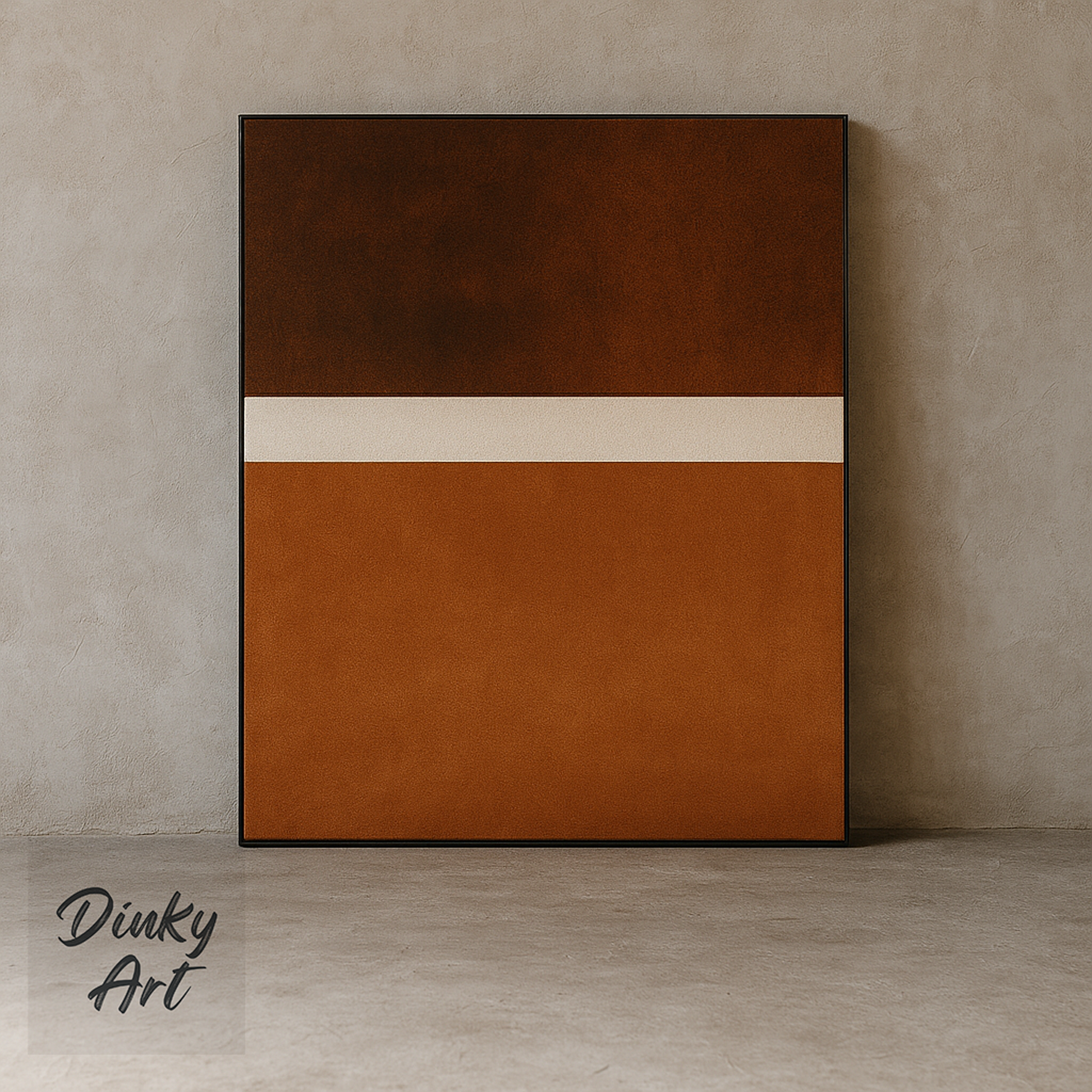 Minimalist Brown Tone Hand-Painted Art | Custom Sizes | Commission Available