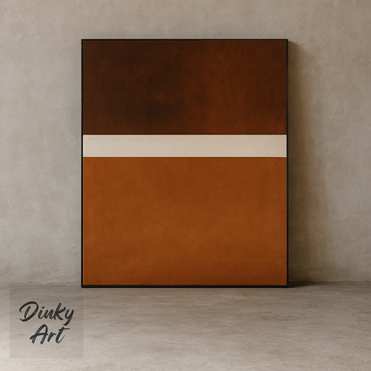 Minimalist Brown Tone Hand-Painted Art | Custom Sizes | Commission Available