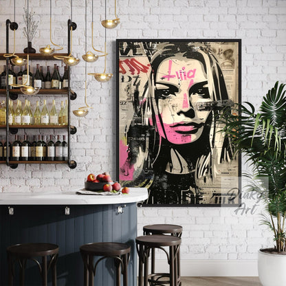 Modern Portrait Street Art Wall Decor II