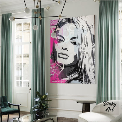 Modern Portrait Street Art Wall Decor I