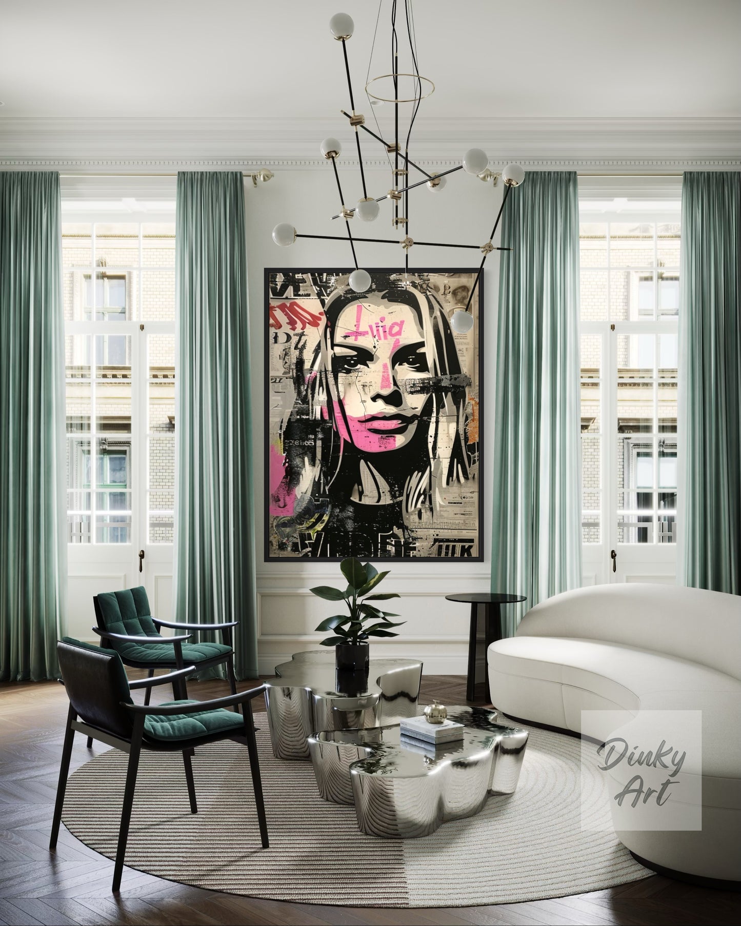 Hand-Painted Magazine Girl Pop Art Vintage Painting - Print Available