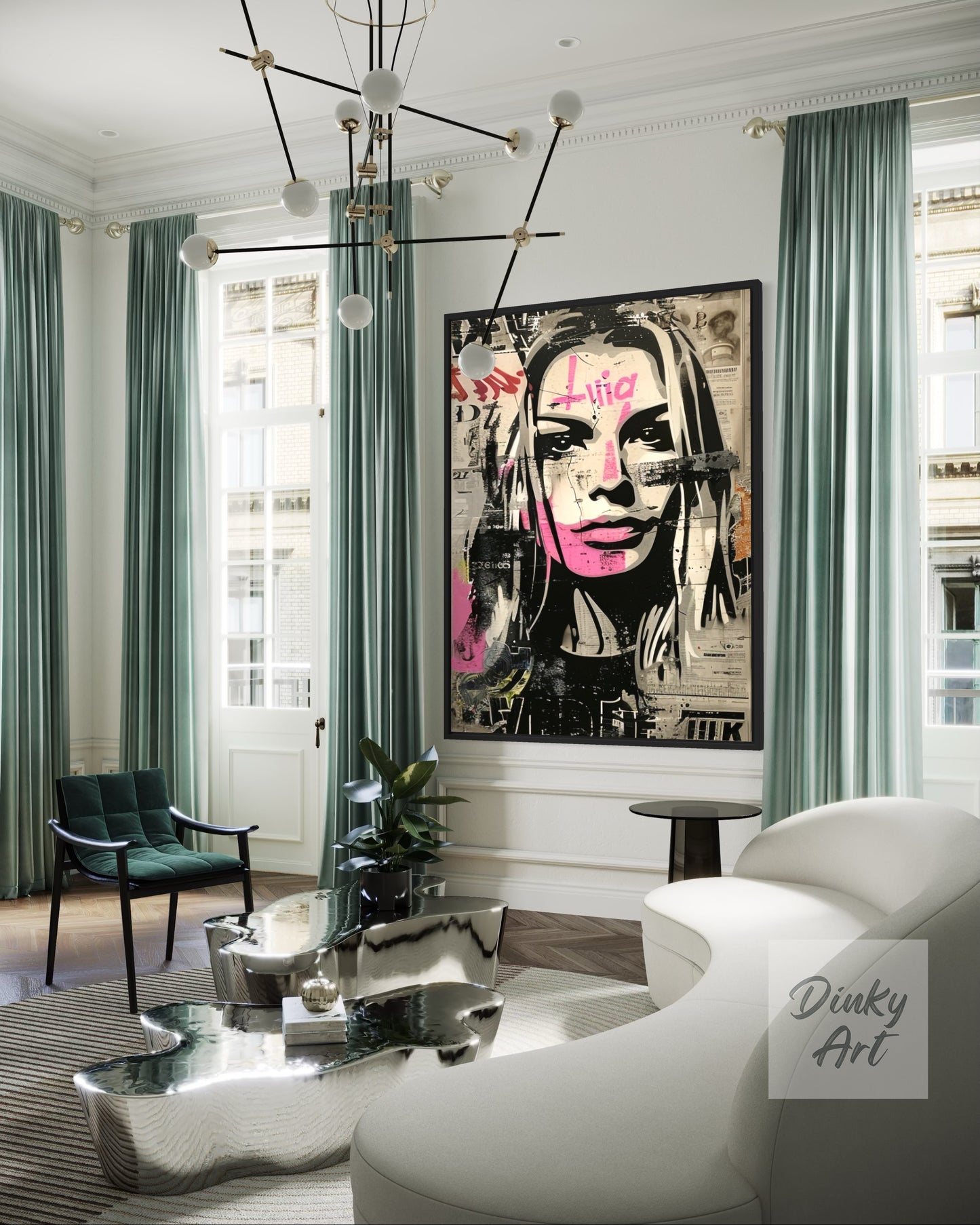 Hand-Painted Magazine Girl Pop Art Vintage Painting - Print Available